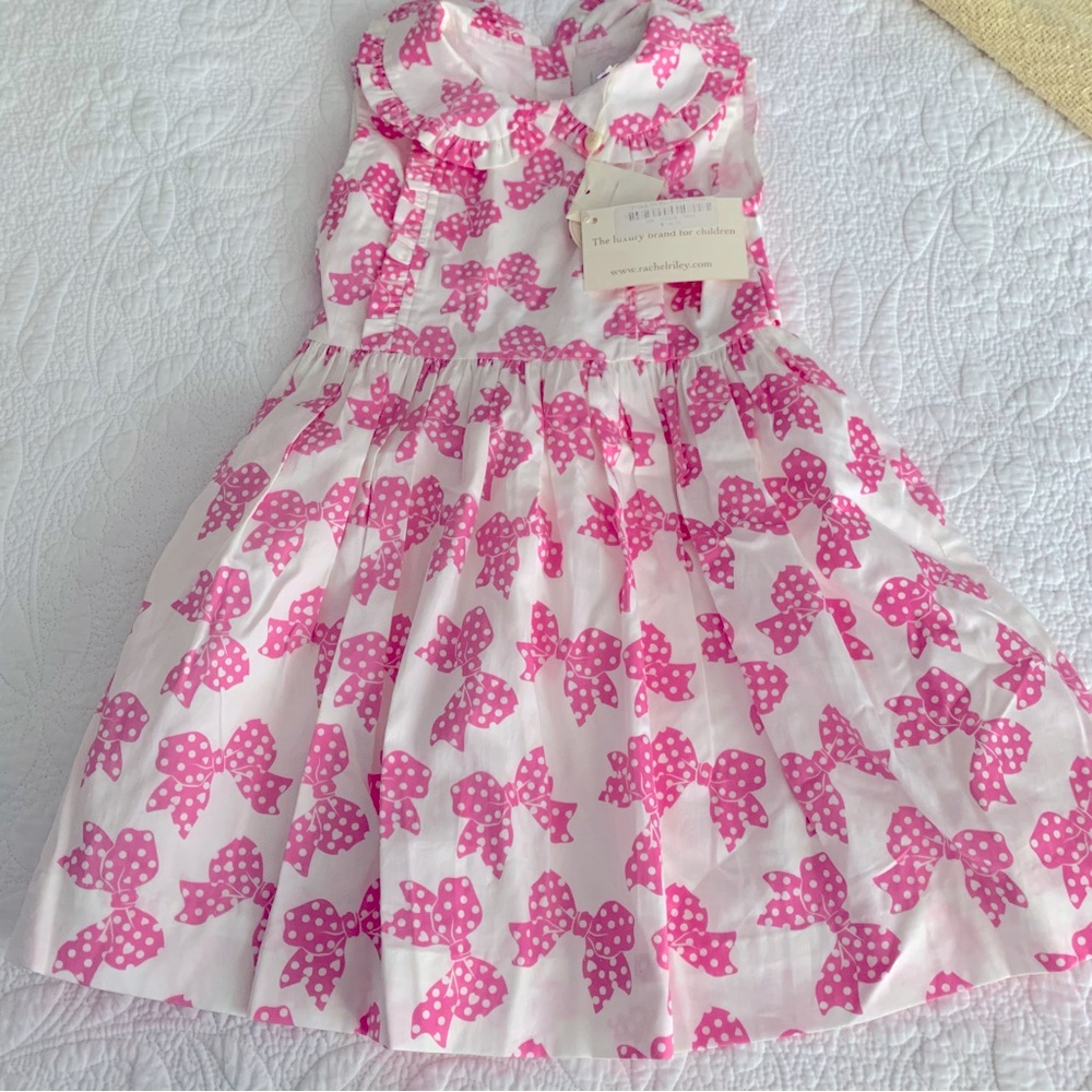 NWT Rachel Riley Girl's Pink/white - Lined - Size 3Y